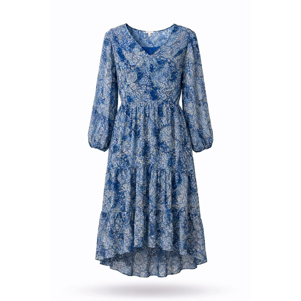 Joie Limited Edition Blue Paisley‎ Tiered Dress XXL Boho Midi Flowy